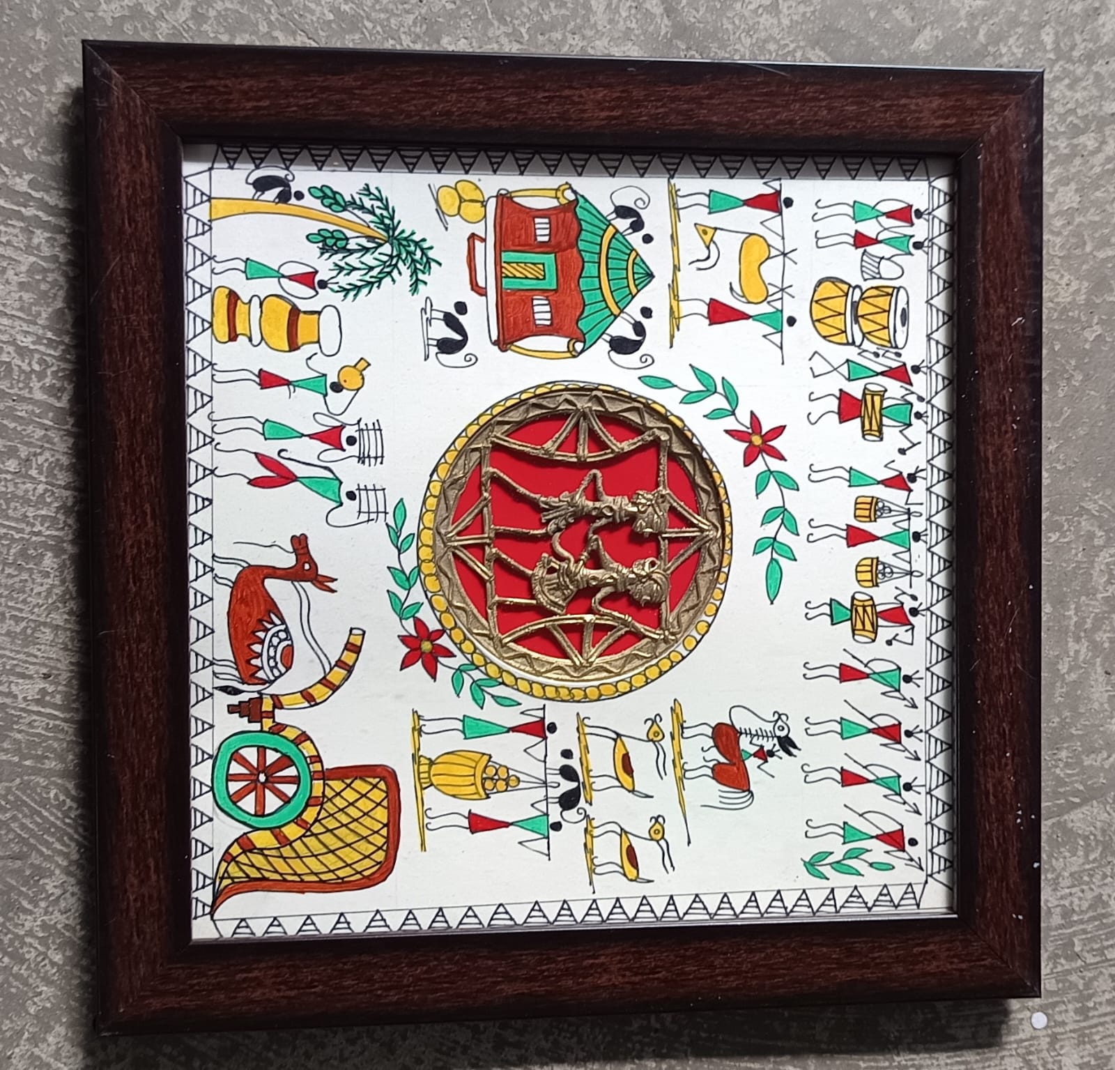 Dhokra Moments Traditional Warli Fusion Wall Art